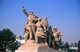 China: Revolutionary statues flanking Mao Zedong's mausoleum in Tiananmen Square, Beijing